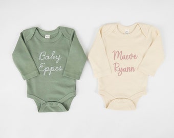 Personalized Baby Bodysuit, Custom Baby Clothing, Coming Home Outfit, Newborn Photos Outfit, Baby Clothes, Newborn Gift, Gift for New Baby