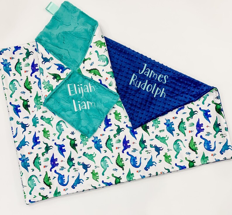 Dinosaur Personalized Baby Blanket Dino Baby Blanket Etsy UK