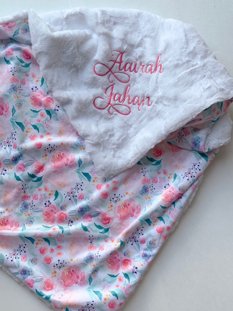 Blanket Baby Shower Gift Girl Baby Blanket Floral Crib Bedding Girl Blanket Baby Blanket Floral Baby Blanket Baby Gift