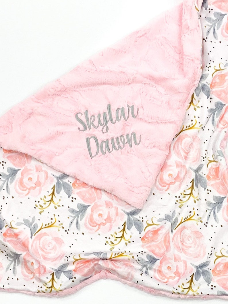 Personalized Baby Blanket Minky Baby Blanket Baby Blanket Etsy