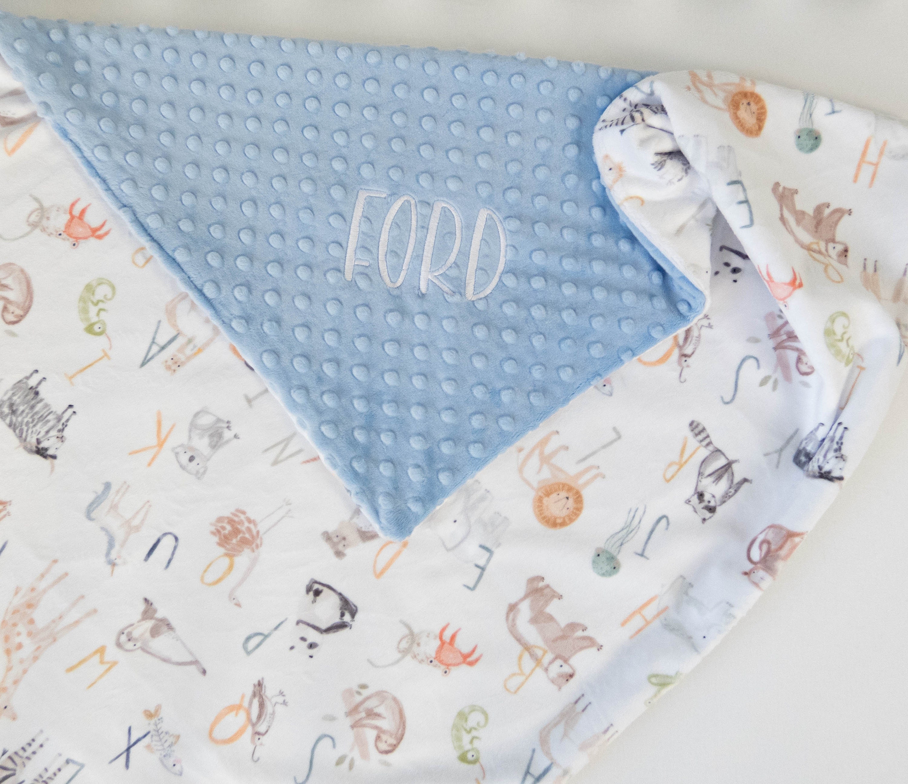 Custom Baby Blanket - Embroidered Baby Blanket - Personalized Baby