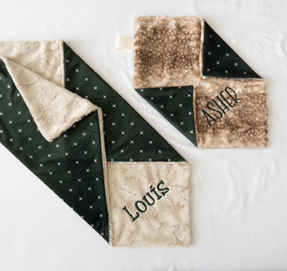 Olive green online baby blanket