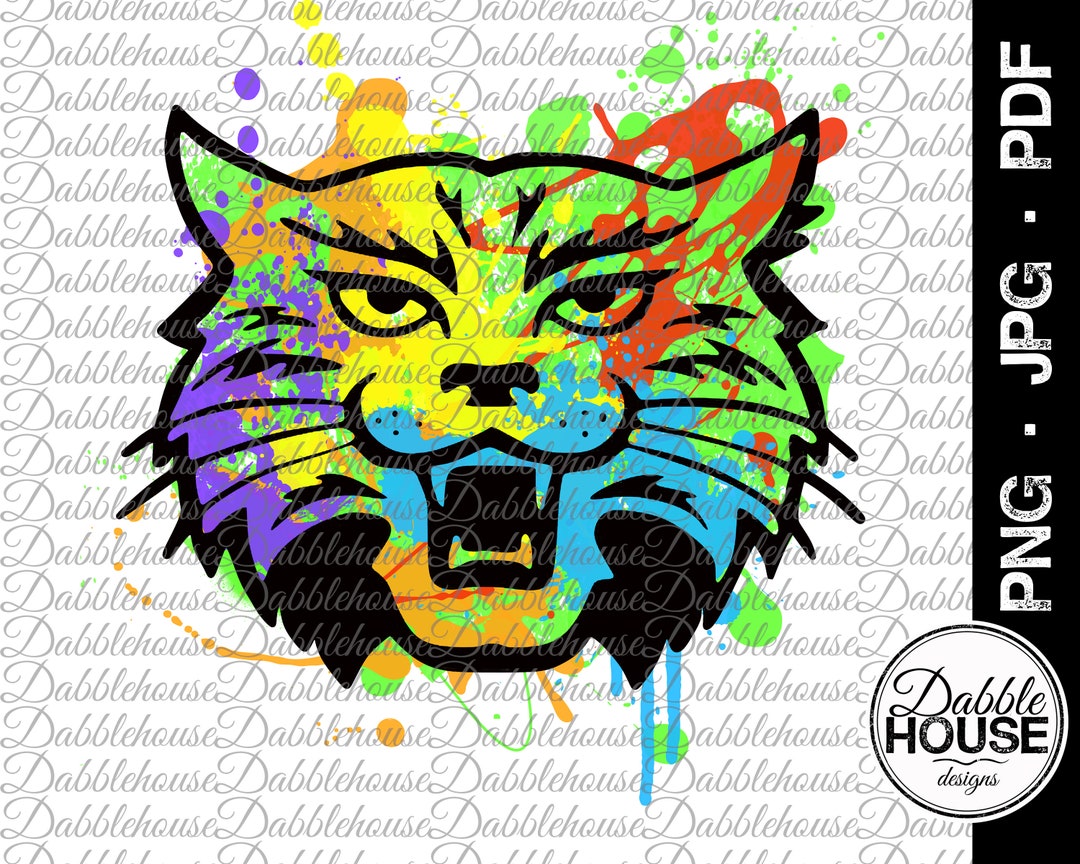 Wildcat · Colorful · Instant Digital Download · Sublimation Design ...