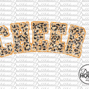 Cheer · Cheetah · Orange Outline · Sports ·  Instant Digital Download · Sublimation Design · PNG · JPG · PDF · Print Files