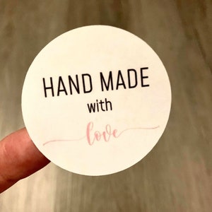 24 Pack Hand Made with Love Sticker/Labels für Geschenke, Umschläge und mehr