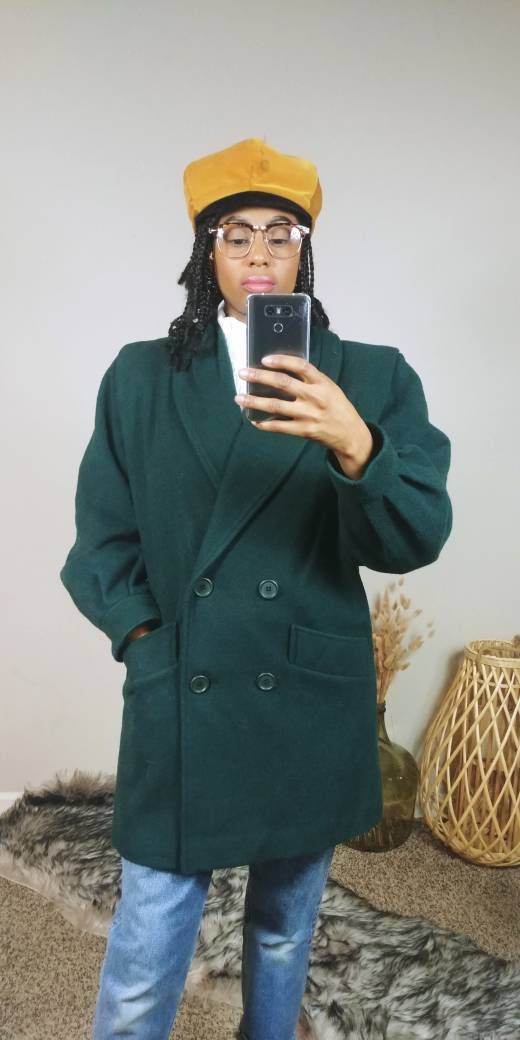 Forest green wool coat hotsell