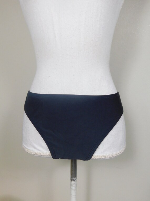 Vintage 90s Anne Klein Black Mid Rise Cut Swim So… - image 2