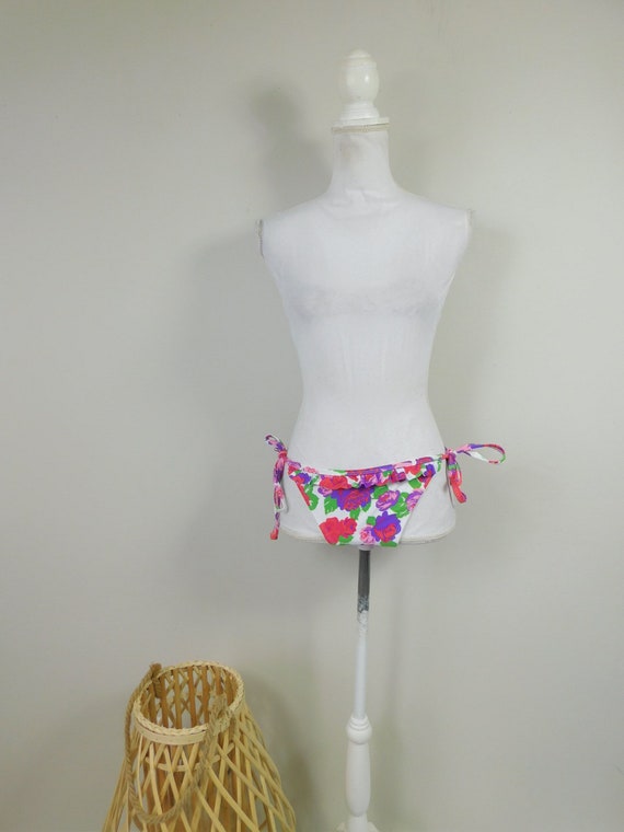 Hot Pink Ruffle String Bikini W Halter Top. - Gem