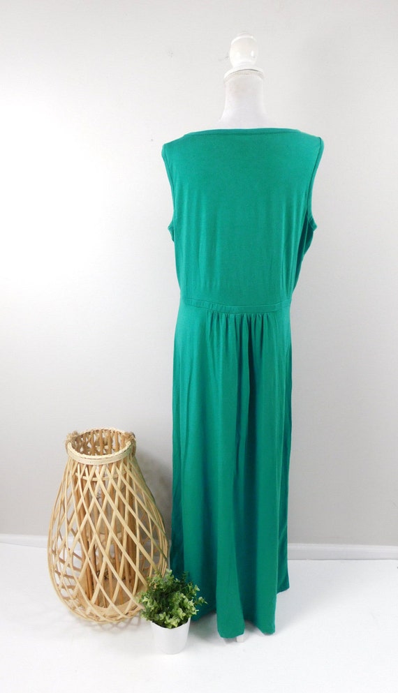 lands end green dress Lands' End Chambray Smocked Dress With Ruffle Straps in Green