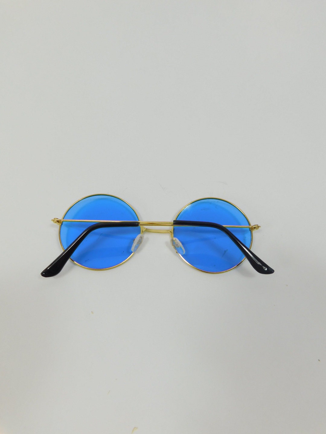 High Quality Oversized Chunky Unisex Retro Round Blue Sunglasses VINTAGE ROUND BIG SIZE OVERSIZED SUNGLASSES - Cosmique Studio main image 4