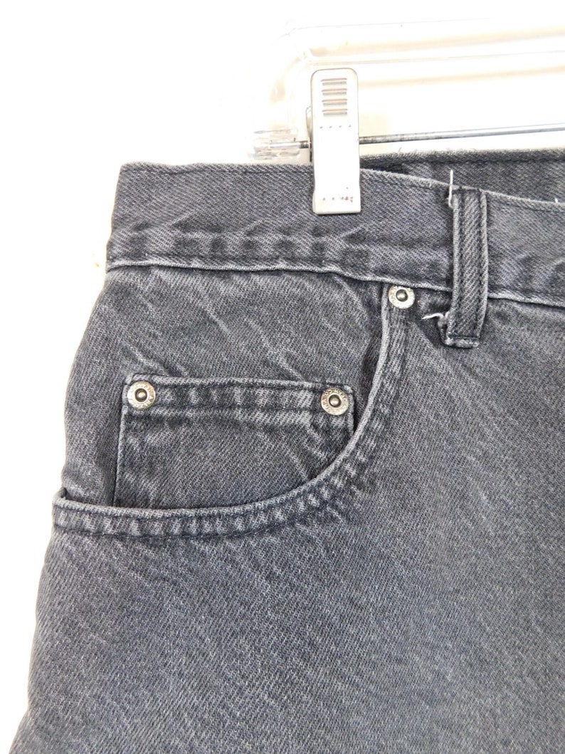 50/% OFF SPRING SALE Mens Vintage 1980s The Arizona Company Loose Fit Black Faded Denim Jean Cotton Grunge Jeanswear Shorts Sz 38 Waist