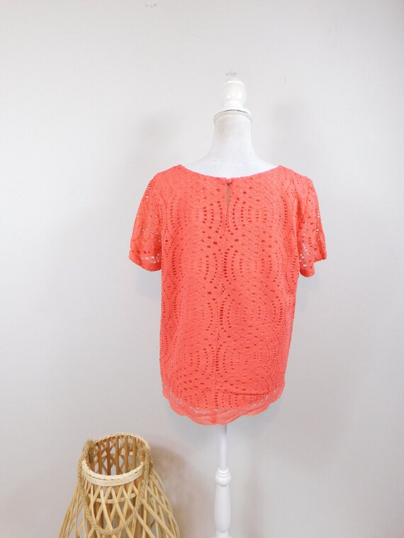 J crew short sleeve lace top sale