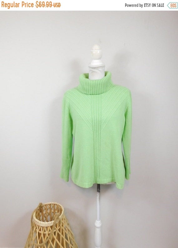 Lime Green Turtleneck - Etsy