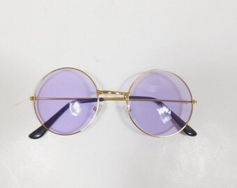 purple circle glasses
