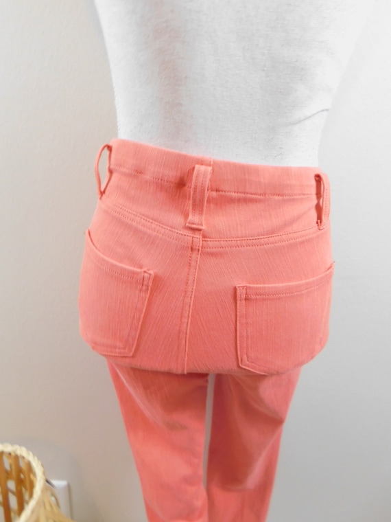 Vintage 90s Faded Glory Coral Pink High Rise Stre… - image 4