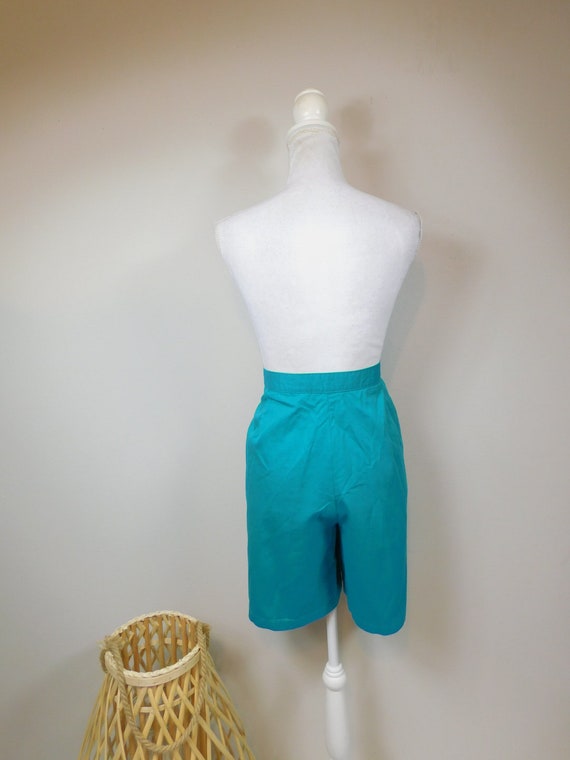 Vintage 80s Lord Isaacs Sport Teal Blue Pleated H… - image 3