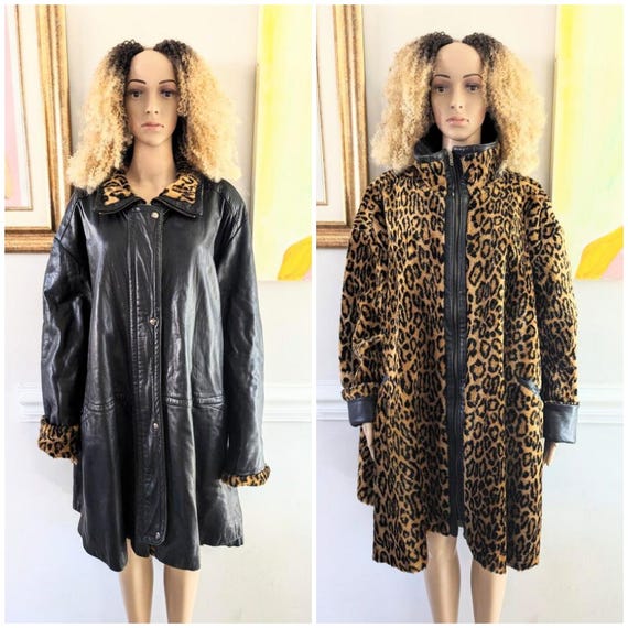 Vintage 80s J Percy for Marvin Richards Reversible Faux Fur