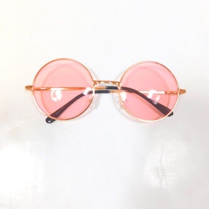 Rose Tinted Sunglasses Vintage - Etsy display picture 1