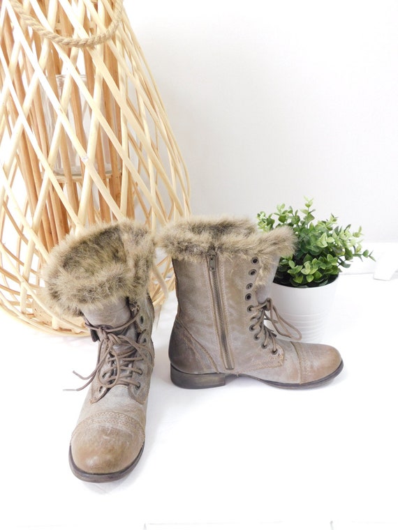 Ankle fuzzy boots online