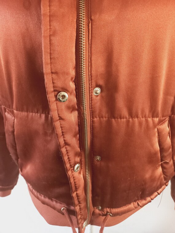 Vintage 00s Mauve Pink Shiny Polyester Oversize Lined Full Zipper