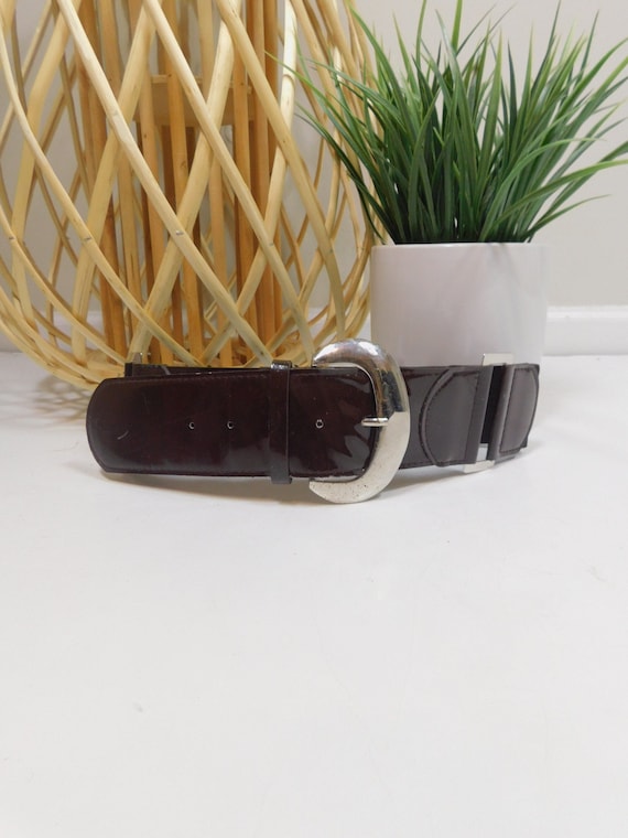 Faux Leather Oval Shape Vintage Belt Women main image 3