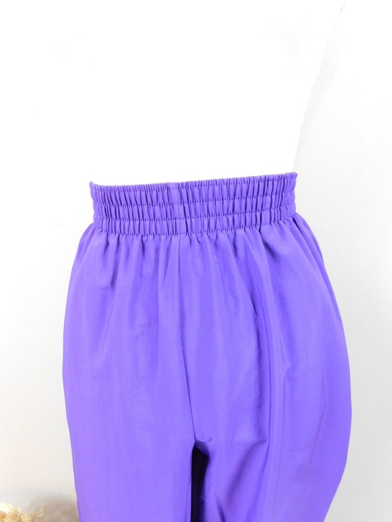 Vintage 80s Bonworth Violet Purple Polyester High… - image 2