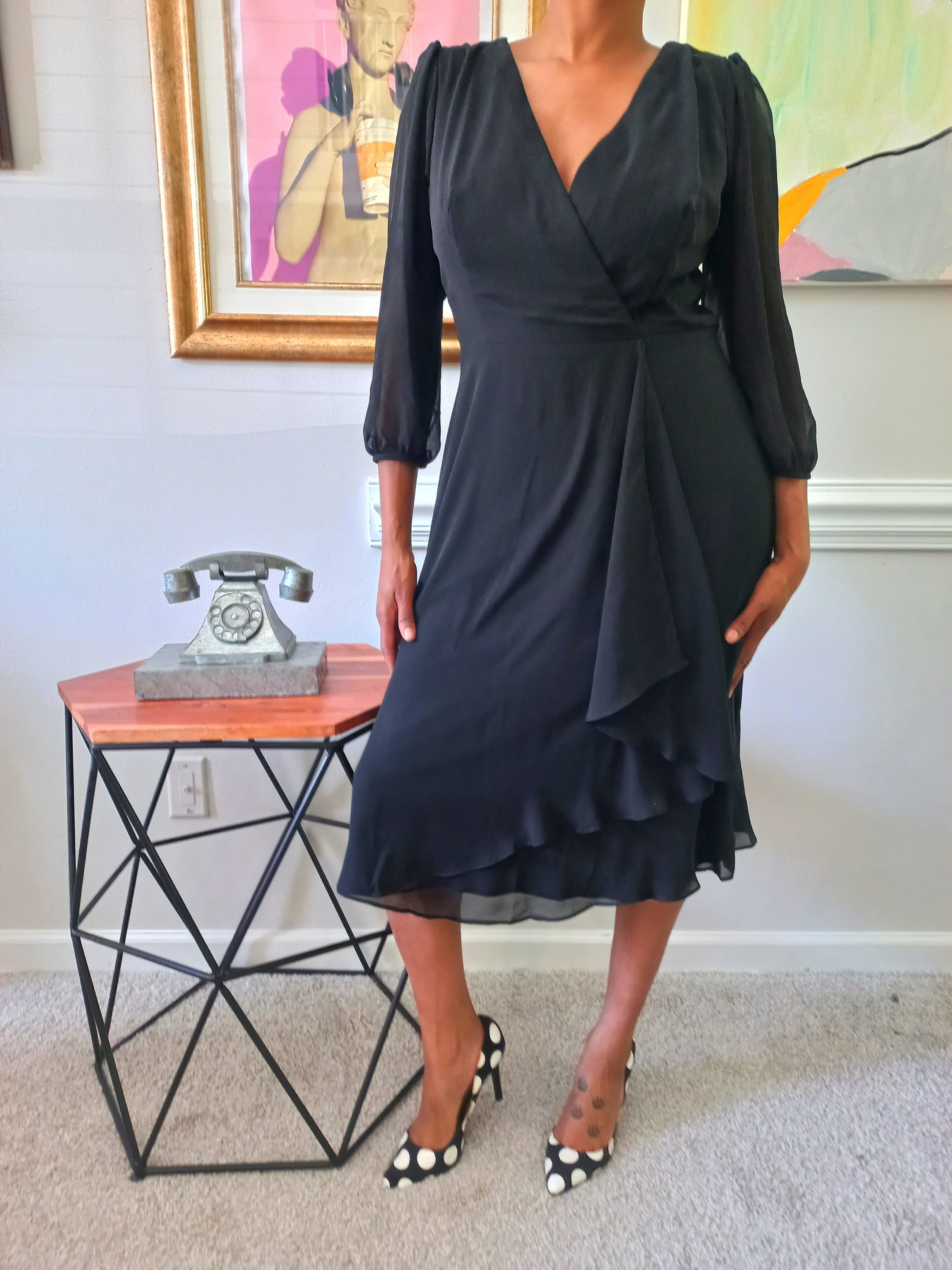 black and white grad dress A-Line Tulle Satin Black/White Long Prom Dress. Black Long Formal Dress US 2 / Black/White