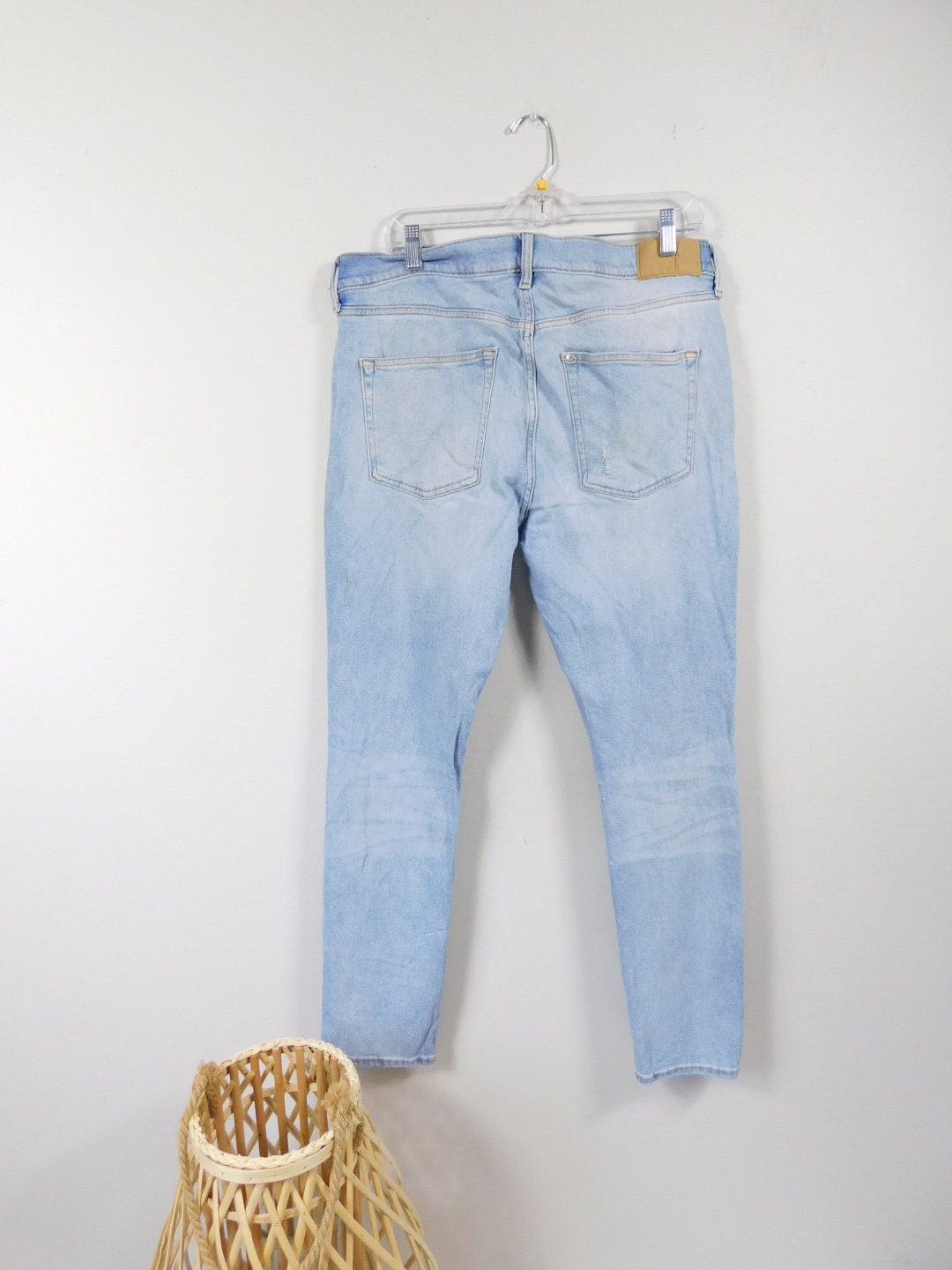 【BAON】Yomiro String Washing Denim Pants Beria String Double Waist Jeans (APA668U-DUSTBL)