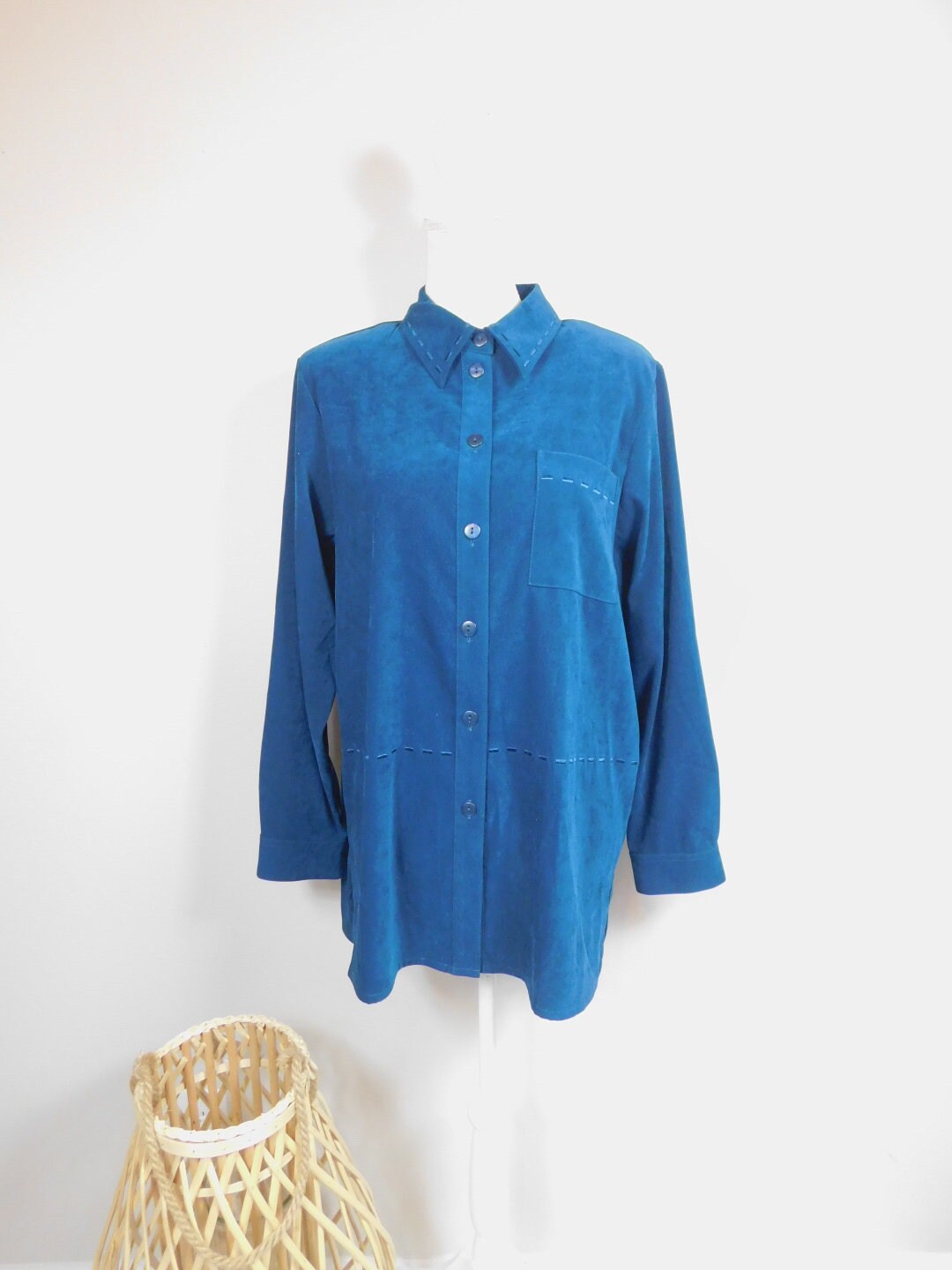 Haut Turquoise Kim Rogers Taille S Occasion - Top Manches Courtes En Coton, Très Bon état
