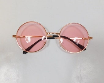 pink circle glasses