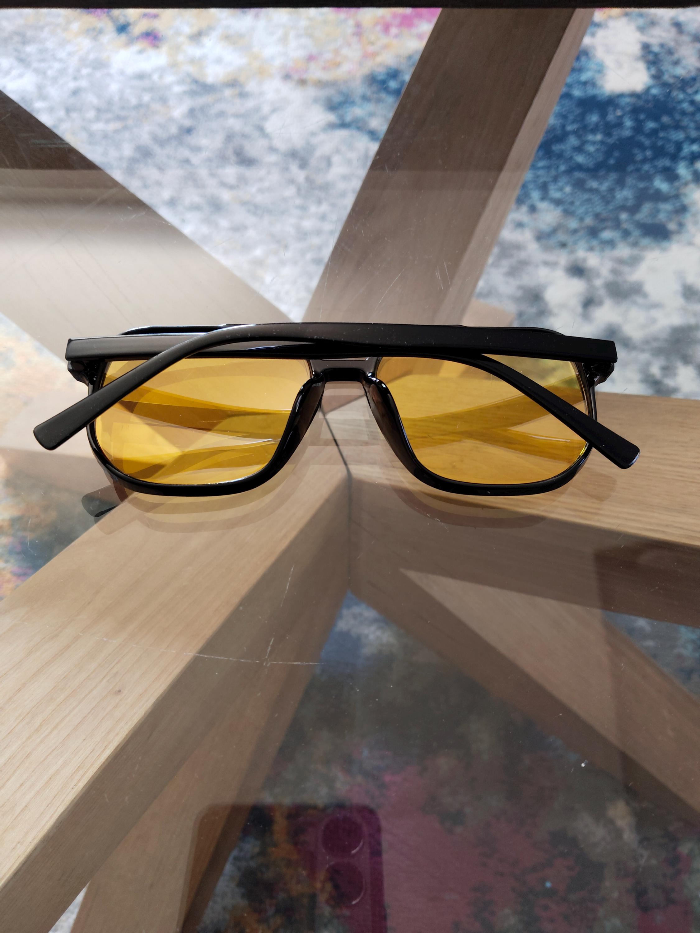 Stylish Yellow / Tan Plastix Glasses - BRAND NEW - Dark Lense Amazon.com: SA106 Matte Black Frame Hipster Plastic Horn Rim  main image 4
