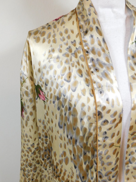 Vintage 80s Ivy & Annabelle Gold Pink Cheetah Leo… - image 2