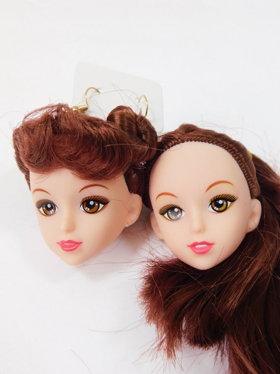 Vintage 90s Barbie Doll Red Hair Head Print Large Pie… - Gem