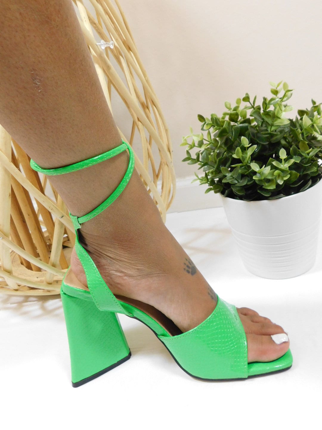 Lime Green Gladiator Sandals Open Toe Stiletto Strappy Heels For  Women|FSJshoes