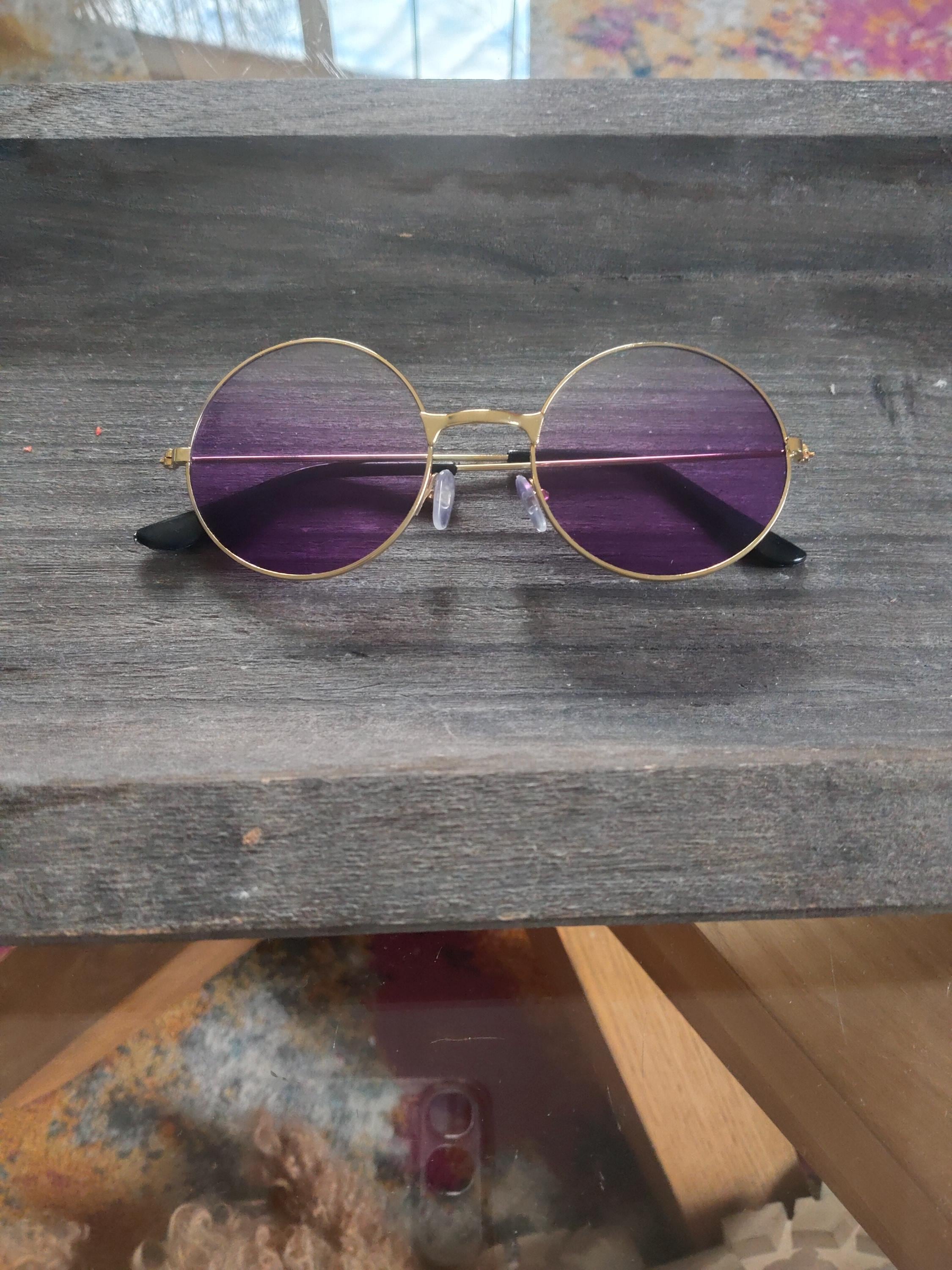 Vintage 00s Purple Clear Ombre Round Shaped Two Tone 