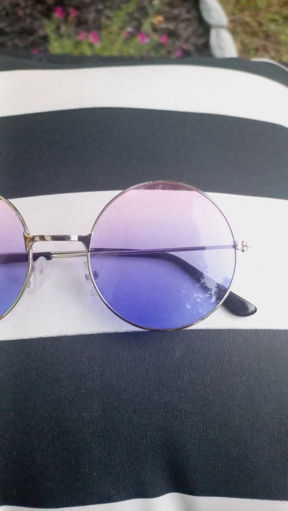 Vintage Purple Pink Ombre Round Shaped Transparen… - image 2