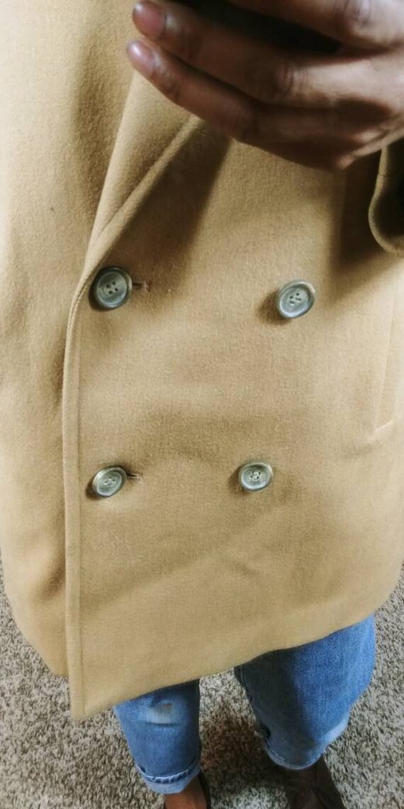 50/% OFF SALE 1980s Ecru Double Breasted Coat