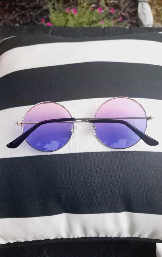 Vintage 00s Purple Pink Ombre Round Shaped Two Tone  display picture 1