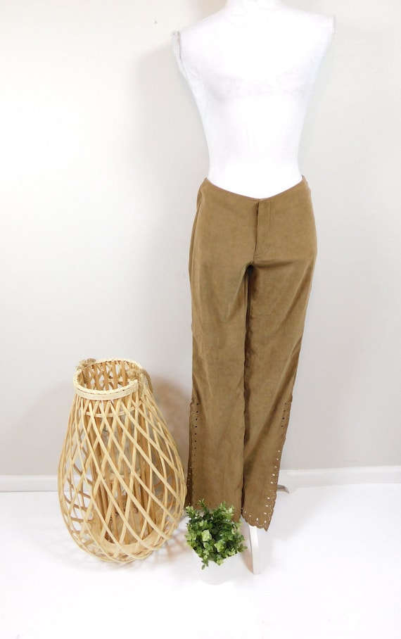 Small suede flare pants - Gem