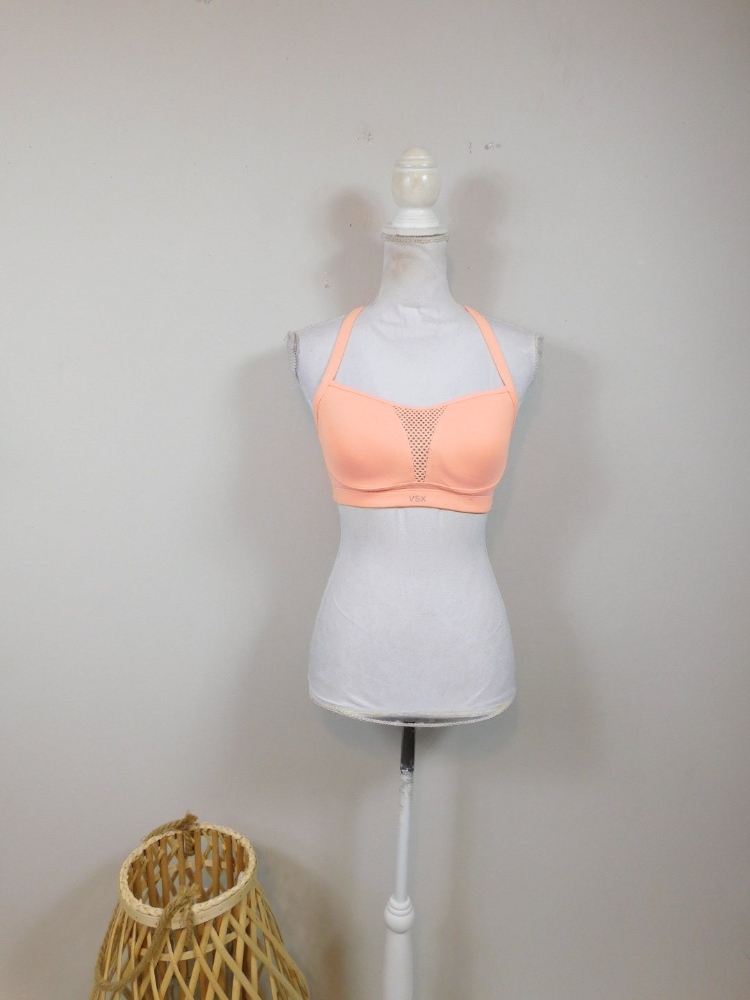 Vintage 00s Victorias Secret VSX Salmon Pink Gray Pastel Underwire ...