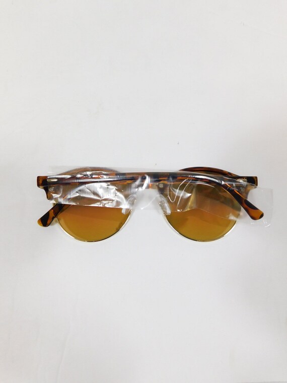 Occhiali Da Sole Spexx 4254 Vintage Retrò – Tartaruga E Oro – Quadrati, UV400, Unisex