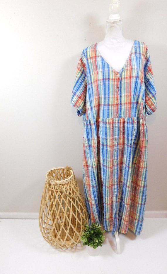 navy blue dress for baby girl Hollister Halterneck A Line Dress in Blue Plaid Print main image 0