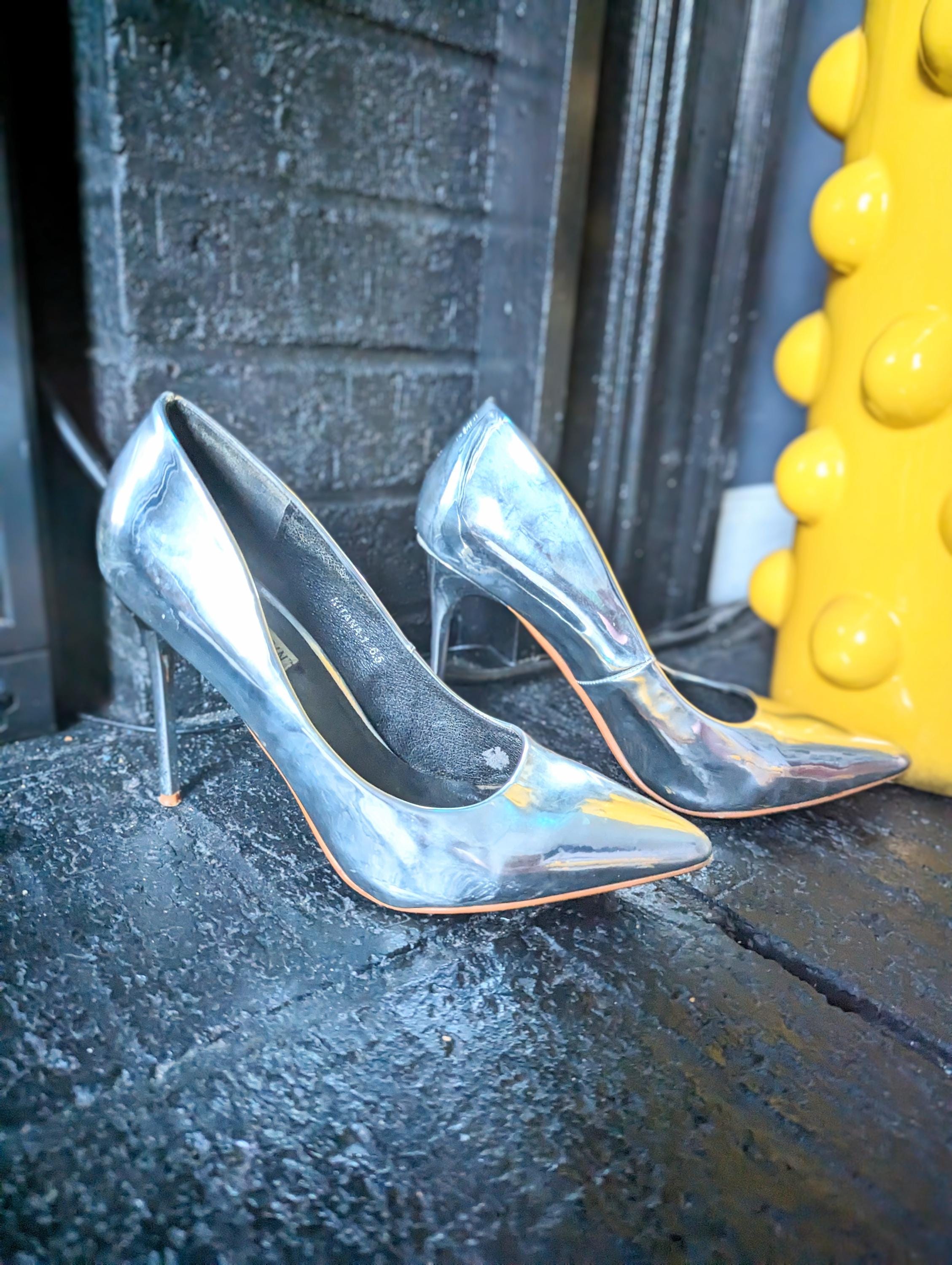 Metallic Grey Dress Shoes - Etsy Metallic Grey Dress Shoes - Etsy