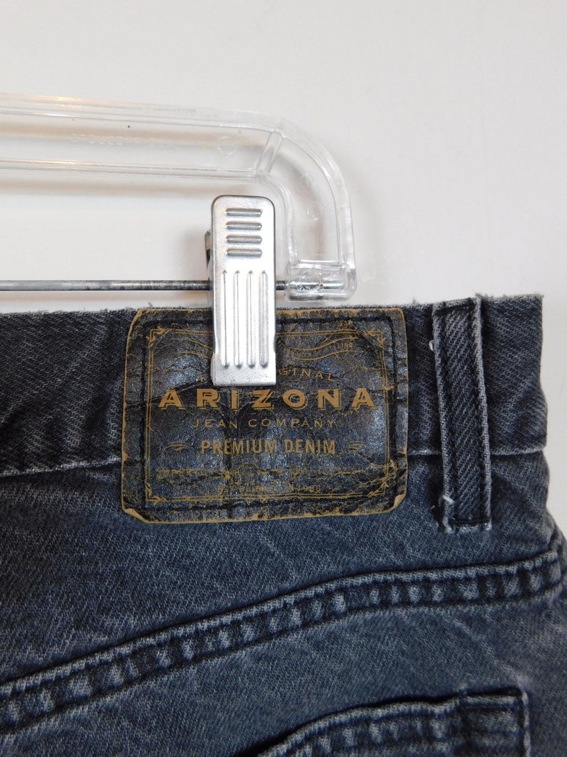 50/% OFF SPRING SALE Mens Vintage 1980s The Arizona Company Loose Fit Black Faded Denim Jean Cotton Grunge Jeanswear Shorts Sz 38 Waist
