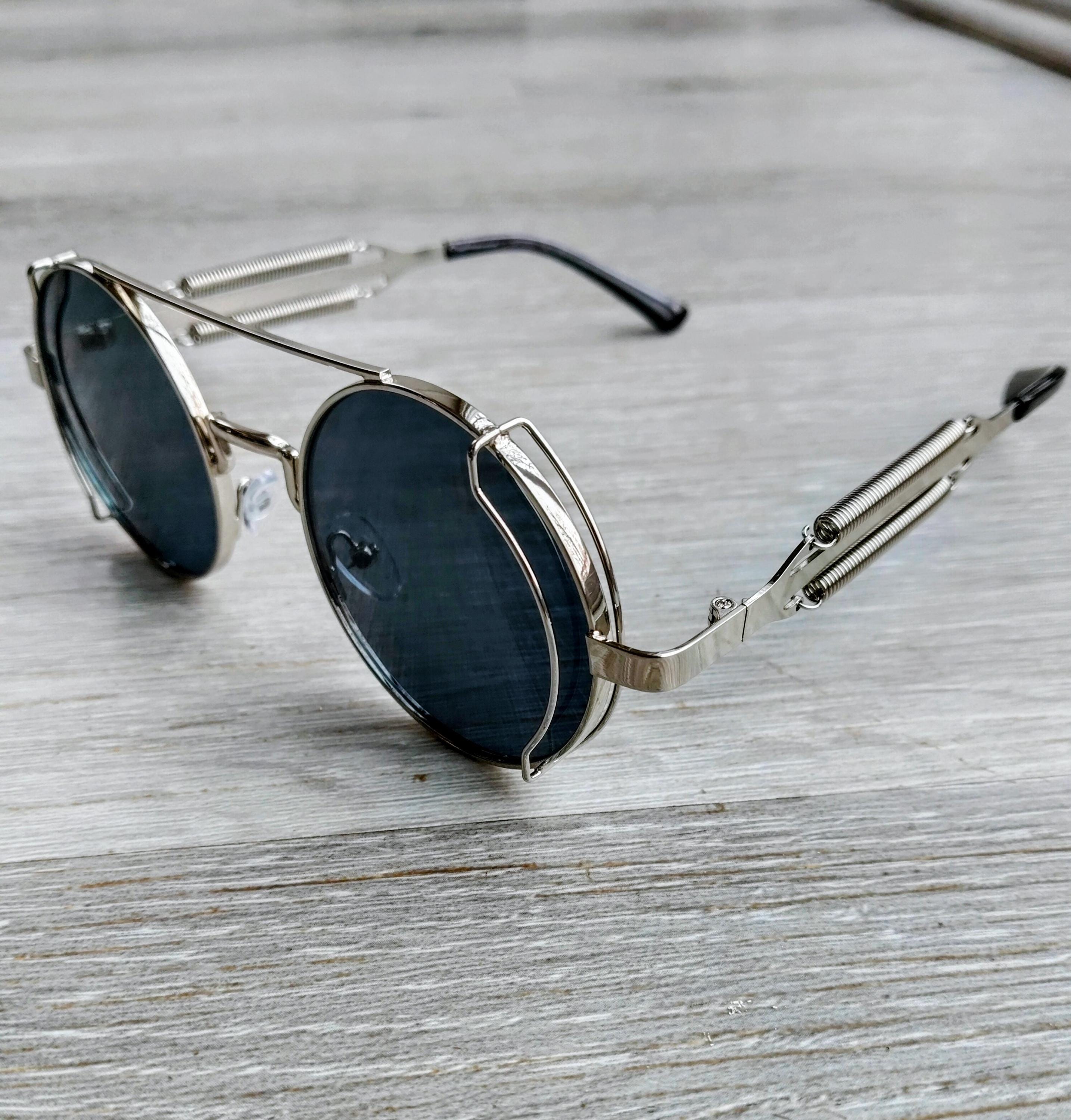 Double Bridge Round Sunglasses - Etsy