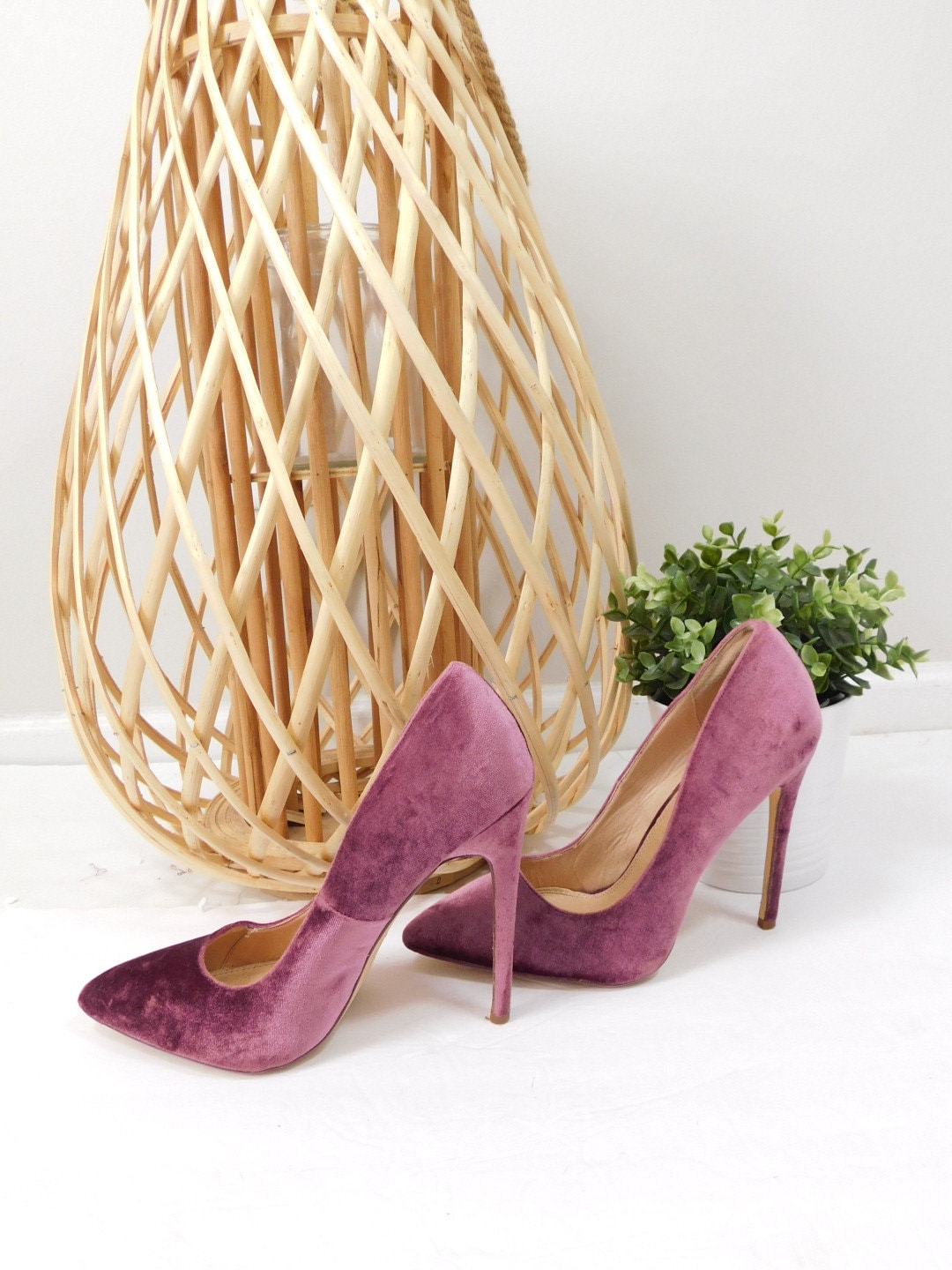 Deep Purple Heels Dark Mauve Heels Vintage 00s Liliana Mauve