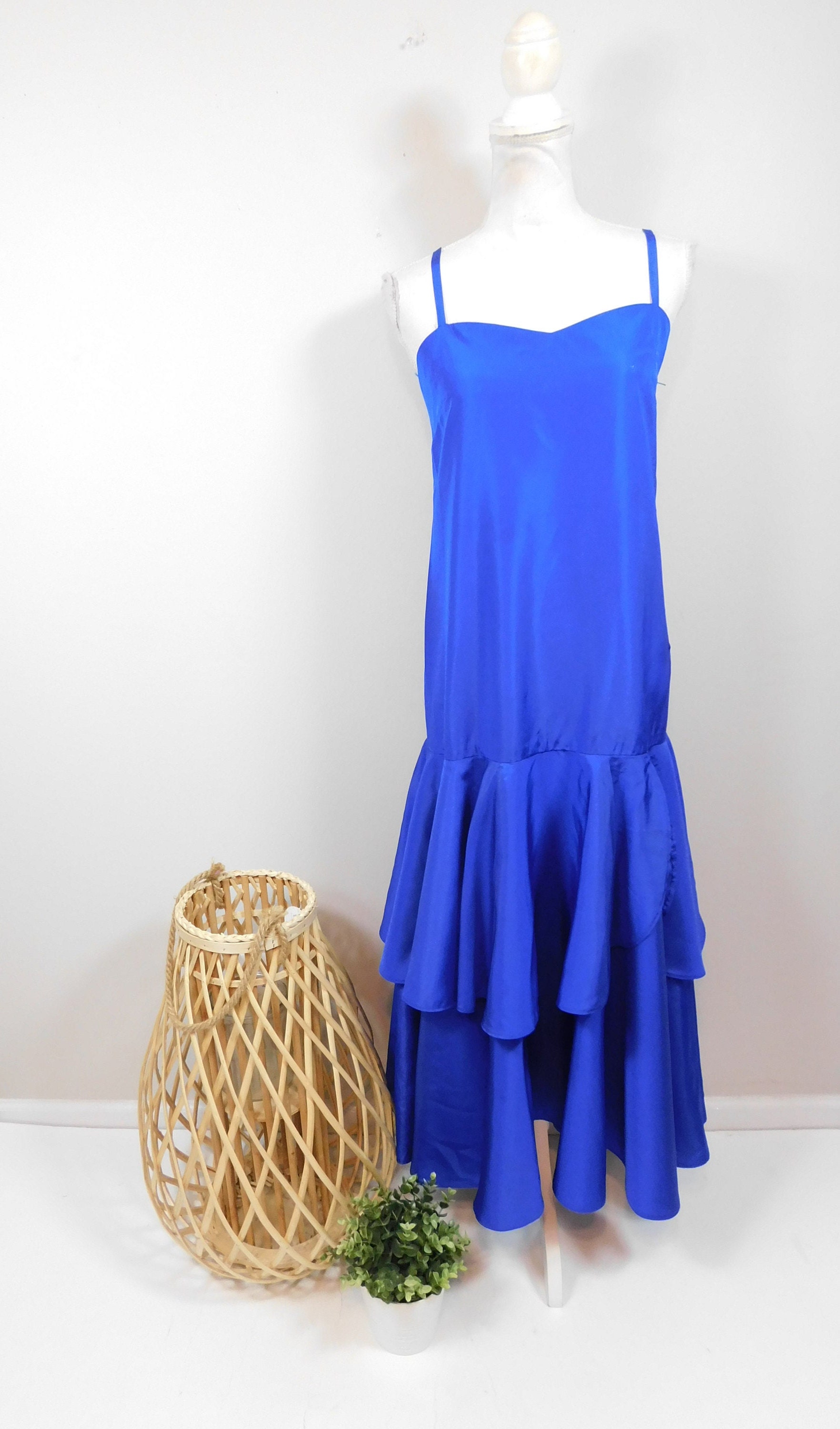Glamorous cobalt ruffle tiered dress online