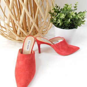 Closed toe high heel mules best sale