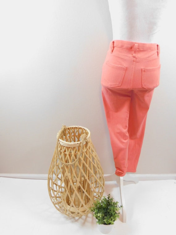 Vintage 90s Faded Glory Coral Pink High Rise Stre… - image 2
