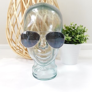 Vintage 00s Black Silver Aviator Mirrored Pilot Retro Metal Frame Fashion Oversized Sunglasses Shades Lens Glasses Eyewear